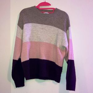 Small cozy multicolored sweater